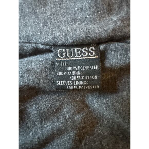 Guess Puffer Bomber Jacket | Black Quilted | Warm Casual Outerwear | Size XL - Picture 10 of 10